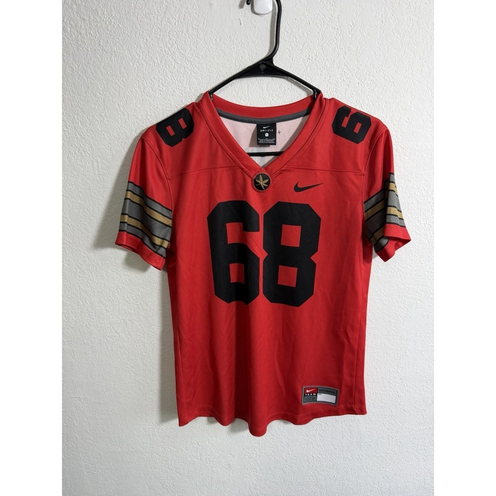 Nike Ohio State Buckeyes #68 Football Jersey Red Women's Size Small Rare